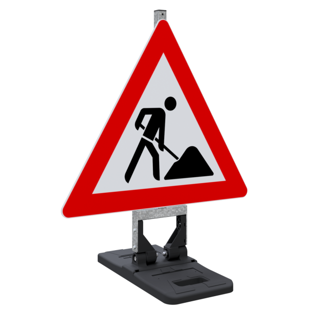 Folding sign holder
